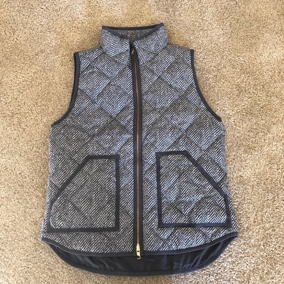 J.Crew Herringbone Quilted Puffer Vest - Picture 2 of 7